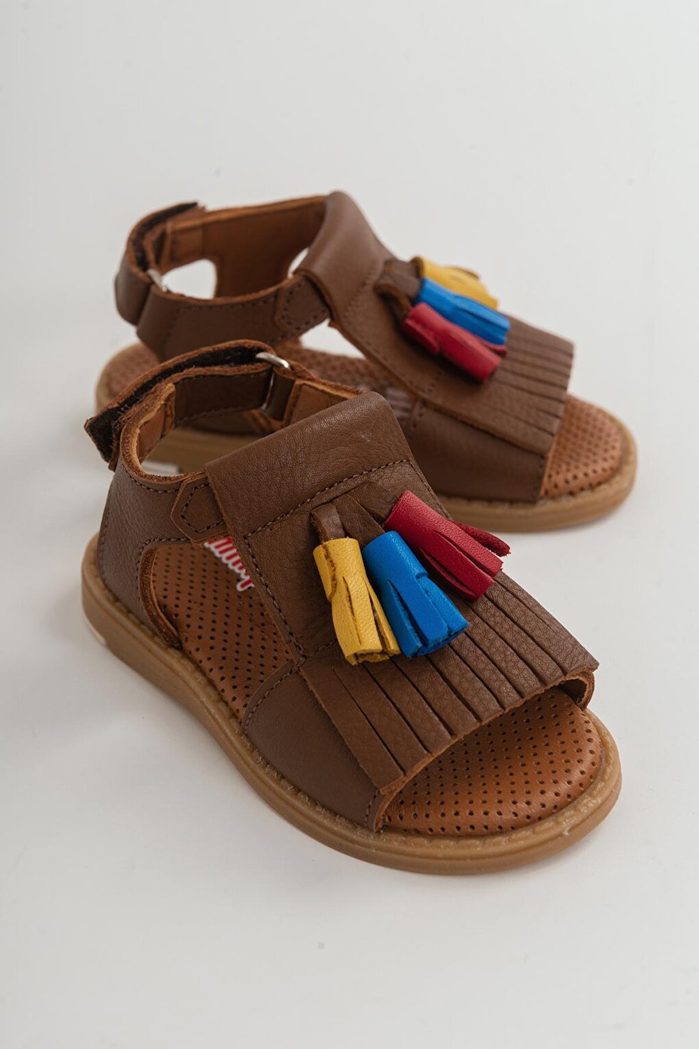 Girl's Tan Leather healthy Supported Children's Sandals