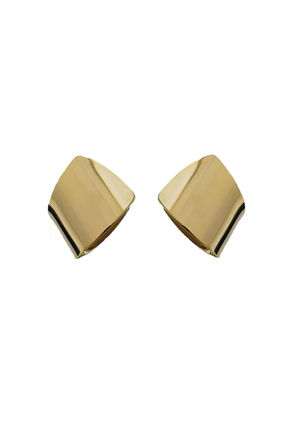 Yoke Gold Stud Earrings