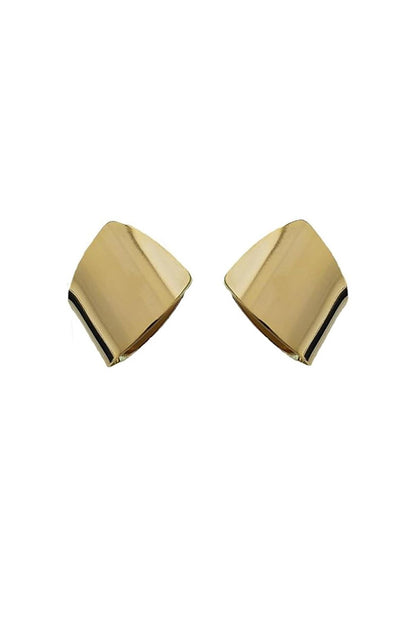 Yoke Gold Stud Earrings