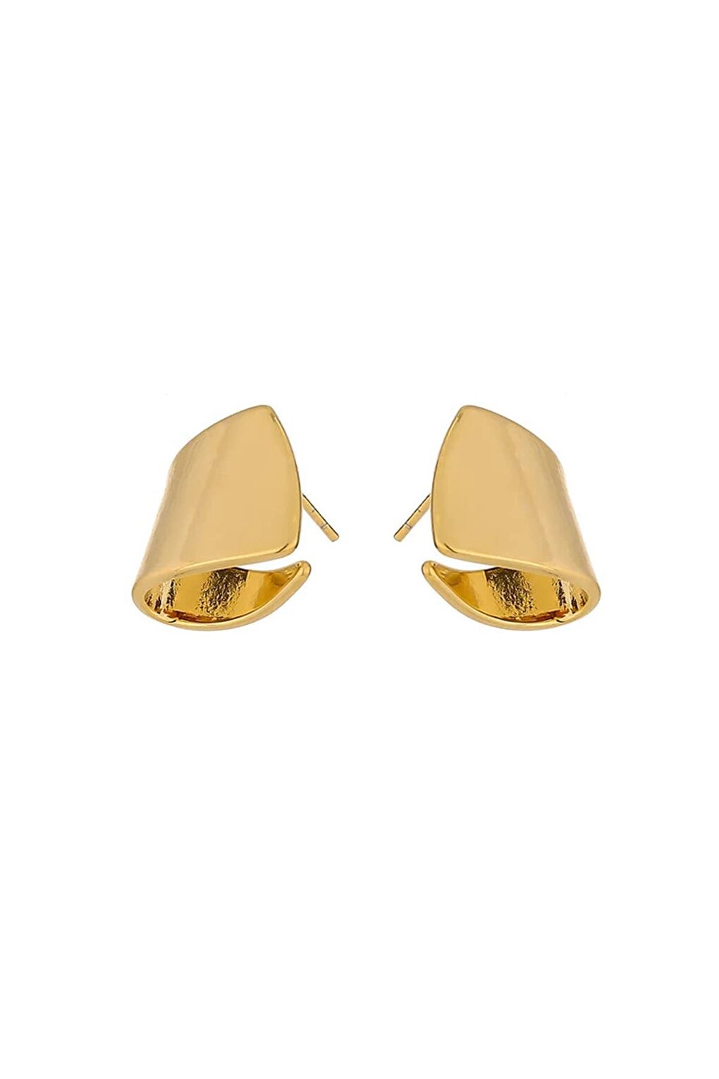 Yoke Gold Stud Earrings