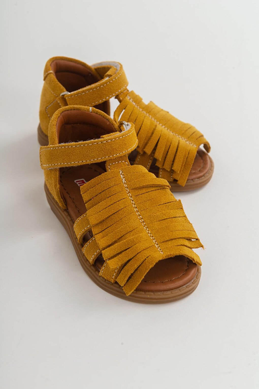 Girl's Yellow Leather Children's Sandals with healthy Support