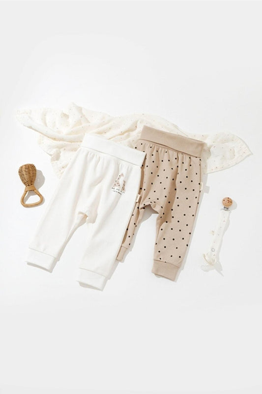 Organic Giraffe Patterned Baby 2-Piece Sweatpants Trousers