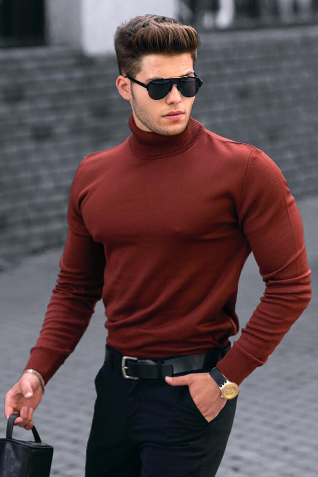 Tile Turtleneck Sweater 4656