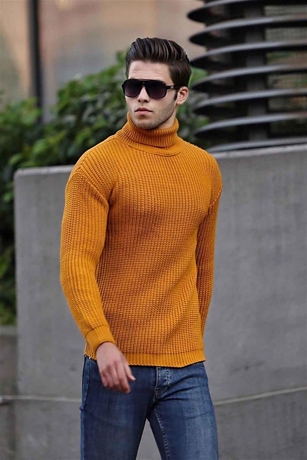 Yellow Turtleneck Sweater 4368