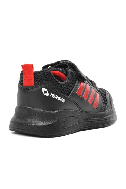 Black-Red Velcro Mesh Children's Sports Shoes 709