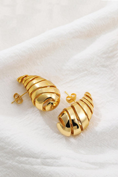 Croissant Stainless Steel Drop Earrings