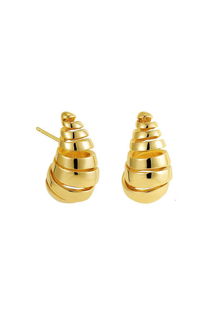 Croissant Stainless Steel Drop Earrings