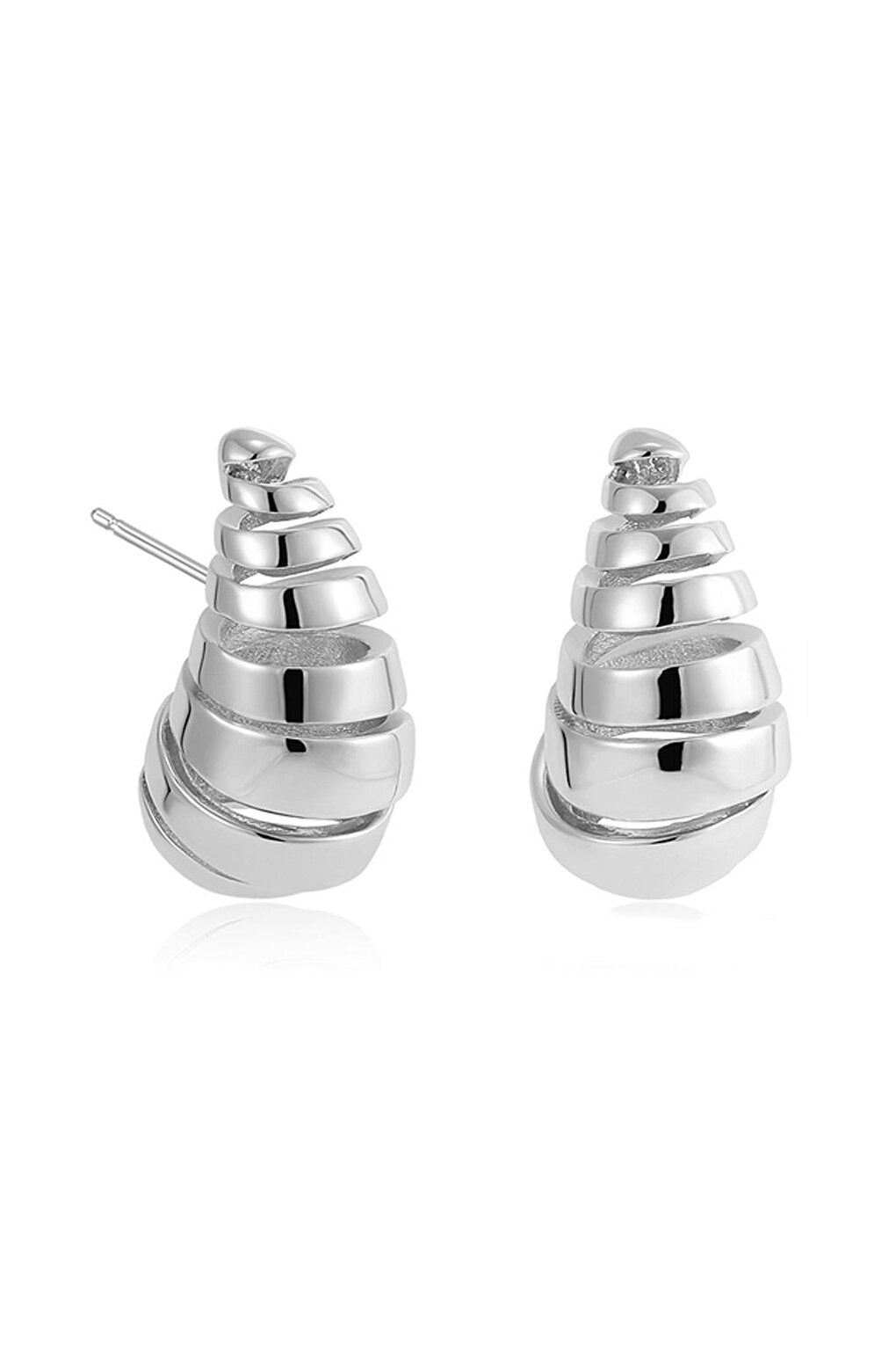 Croissant Stainless Steel Drop Earrings