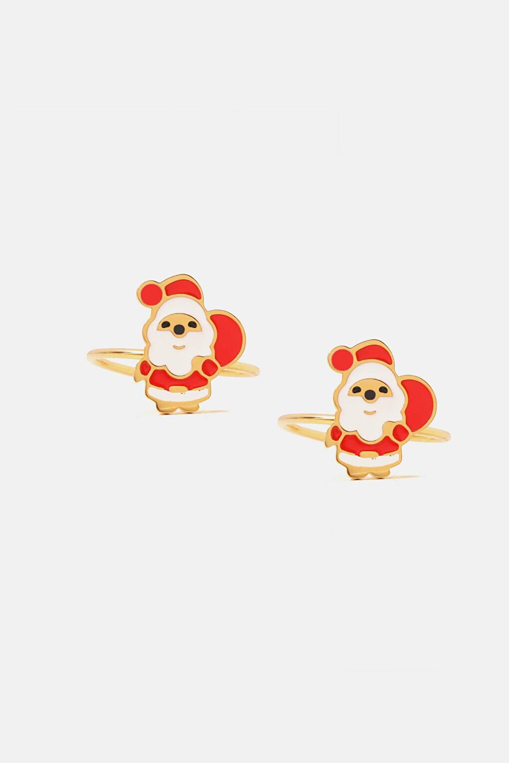 New Year Christmas Santa Claus Adjustable Ring 2 Pack