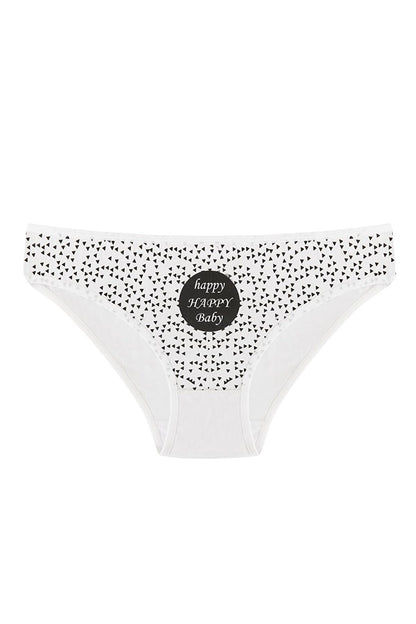 Women's White HAPPY BABY 3-Piece Panties 211