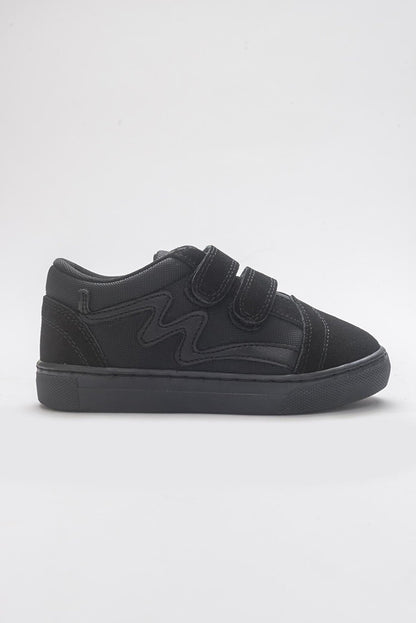 Boy's Black Genuine Leather Anatomical Casual Shoes