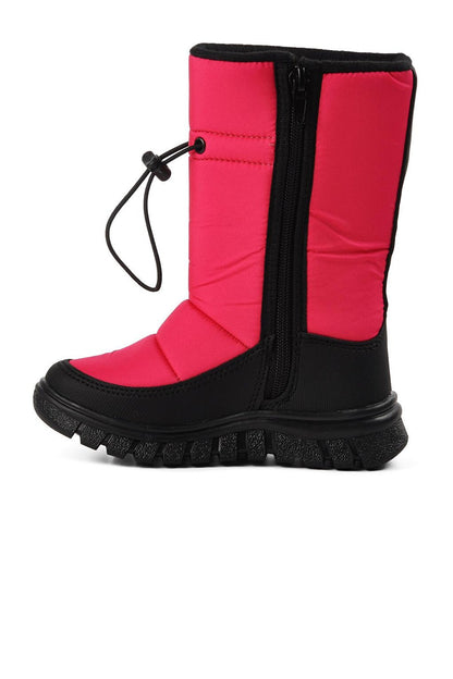 Fuchsia Elastic Unisex Children's Snow Boots Demos-P