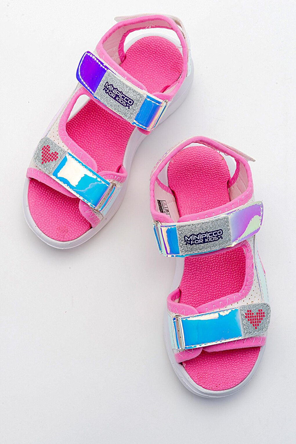 Girl's White-Pink Anatomical Lightweight Sports Sandals