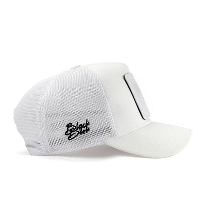 V1 Trucker Basketball - 1 Unisex White Hat (Cap) with Code Logo