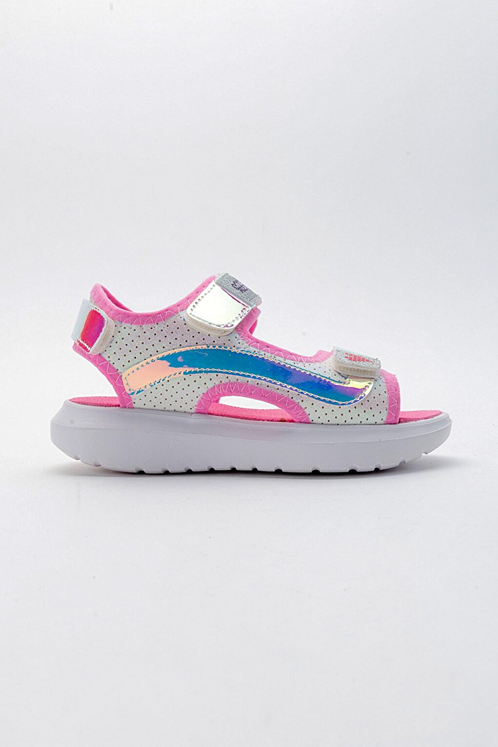 Girl's White-Pink Anatomical Lightweight Sports Sandals