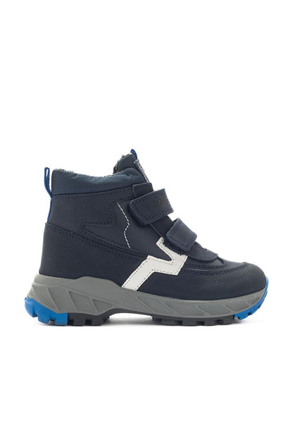 Boy's Navy Blue Genuine Leather Anatomical Trekking Boots