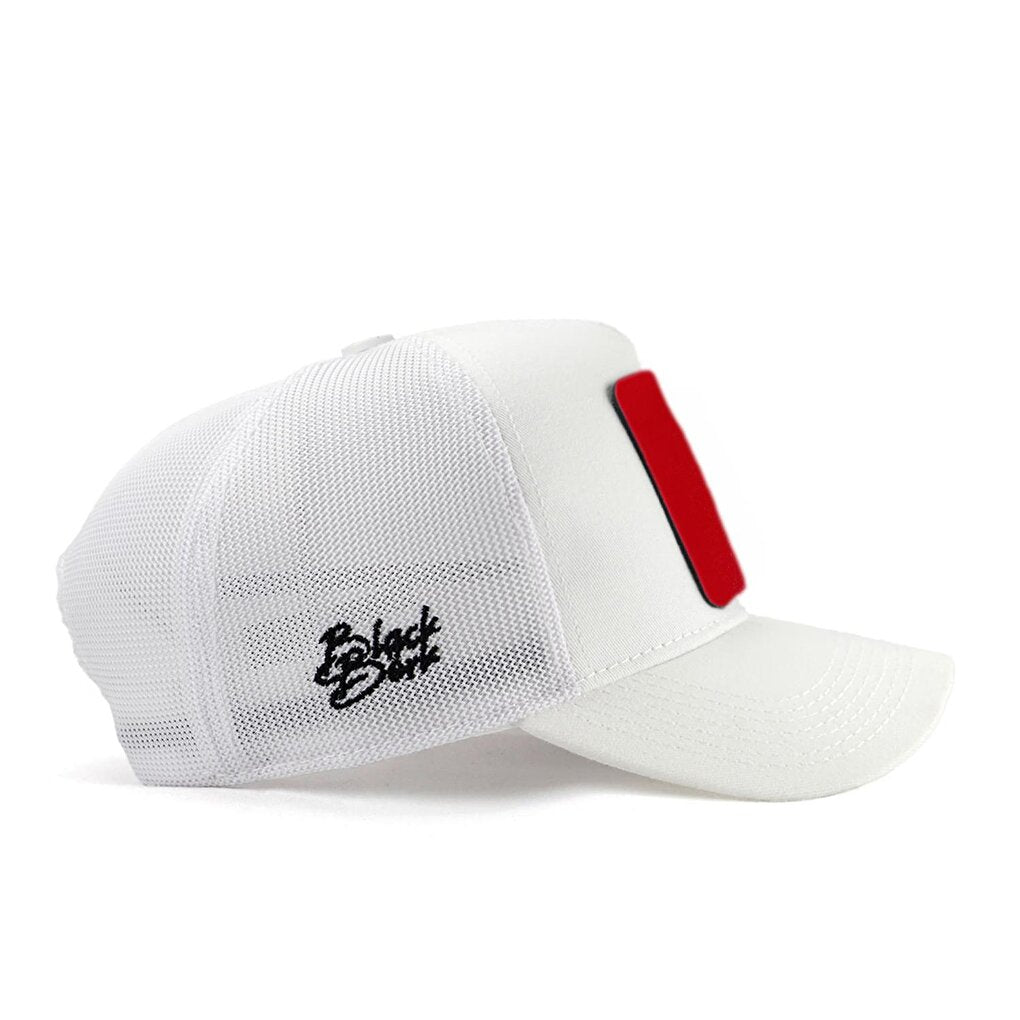 V1 Trucker Finger - 1 Unisex White Hat (Cap) with Code Logo