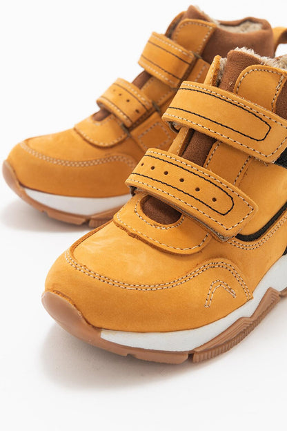 Boy's Yellow Genuine Leather Anatomical Daily Boots