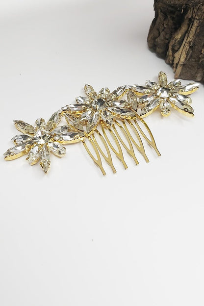 Crystal Stone Comb Hair Clip Bridal Accessory