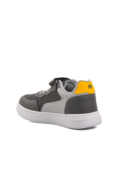 Smoke-Grey Velcro Boy's Sneaker Lento 001-F