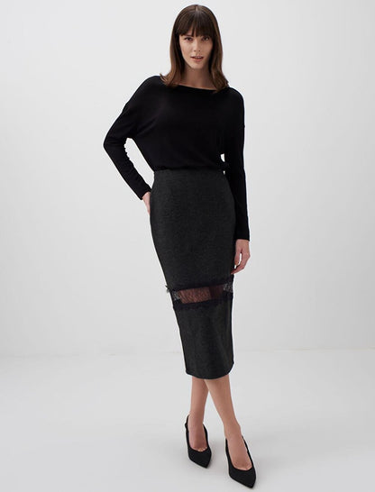 Midi Length Women's Skirt