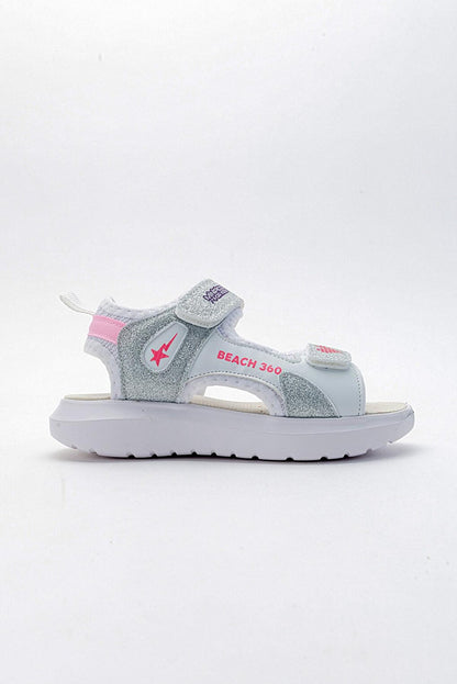 Girl's Silver Anatomical Lightweight Sports Sandals