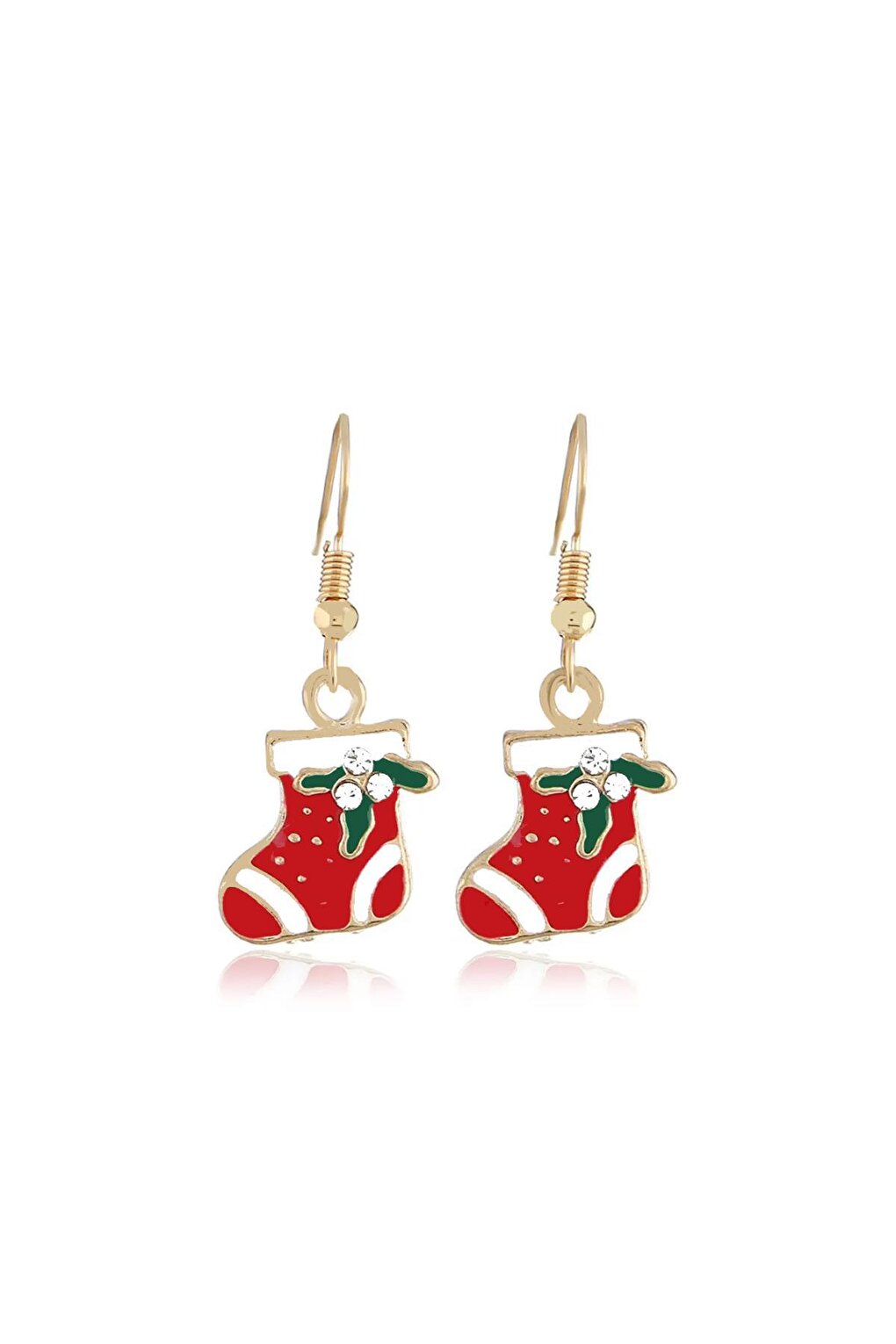 Christmas Sock Figured Dangle Earrings