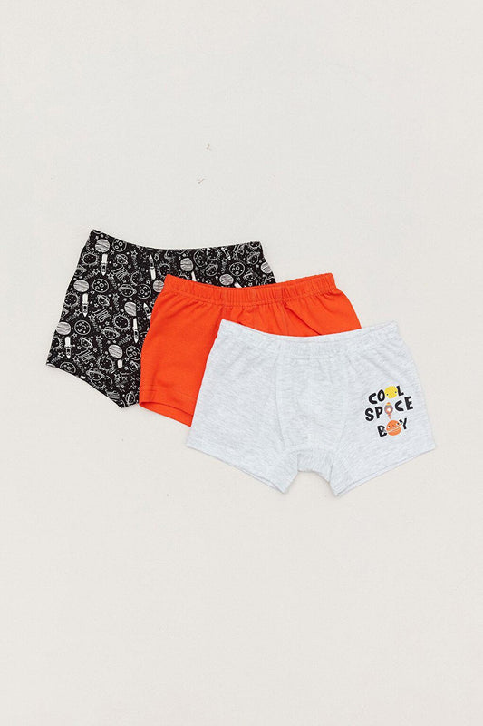 Printed Boy's 3-Piece Boxer