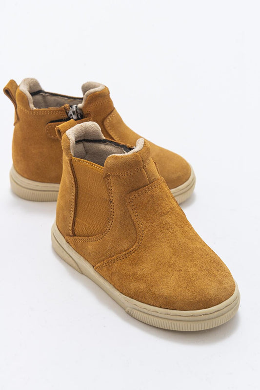 Boy's Sand Genuine Leather Anatomical Daily Boots