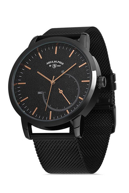 Aqua di Polo 1987 APWO000102 Men's Black Wicker Wristwatch