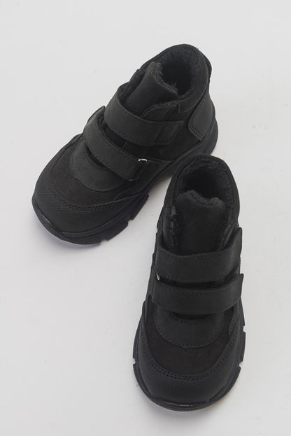 Boy's Black Genuine Leather Anatomical Boots