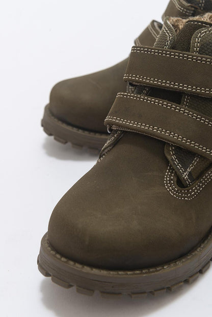 Boy's Khaki Genuine Leather Anatomical Daily Boots