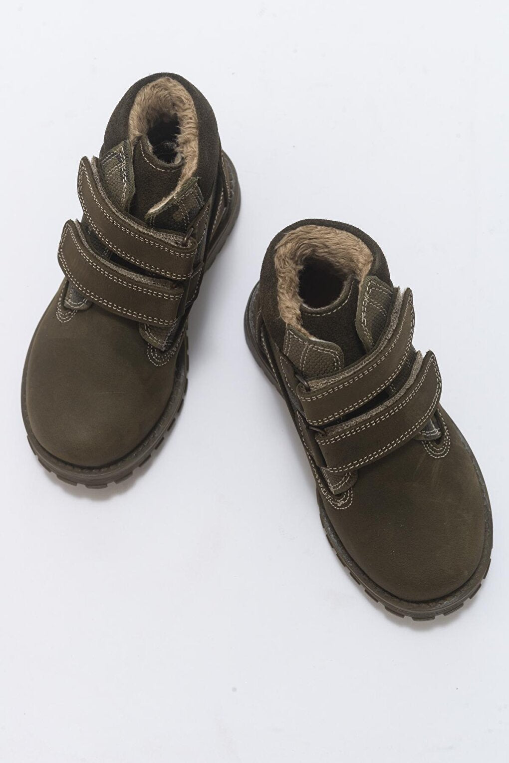 Boy's Khaki Genuine Leather Anatomical Daily Boots