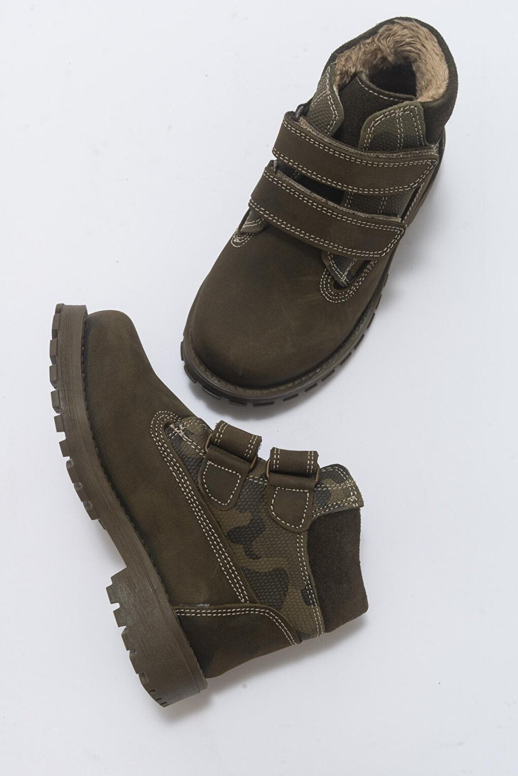 Boy's Khaki Genuine Leather Anatomical Daily Boots