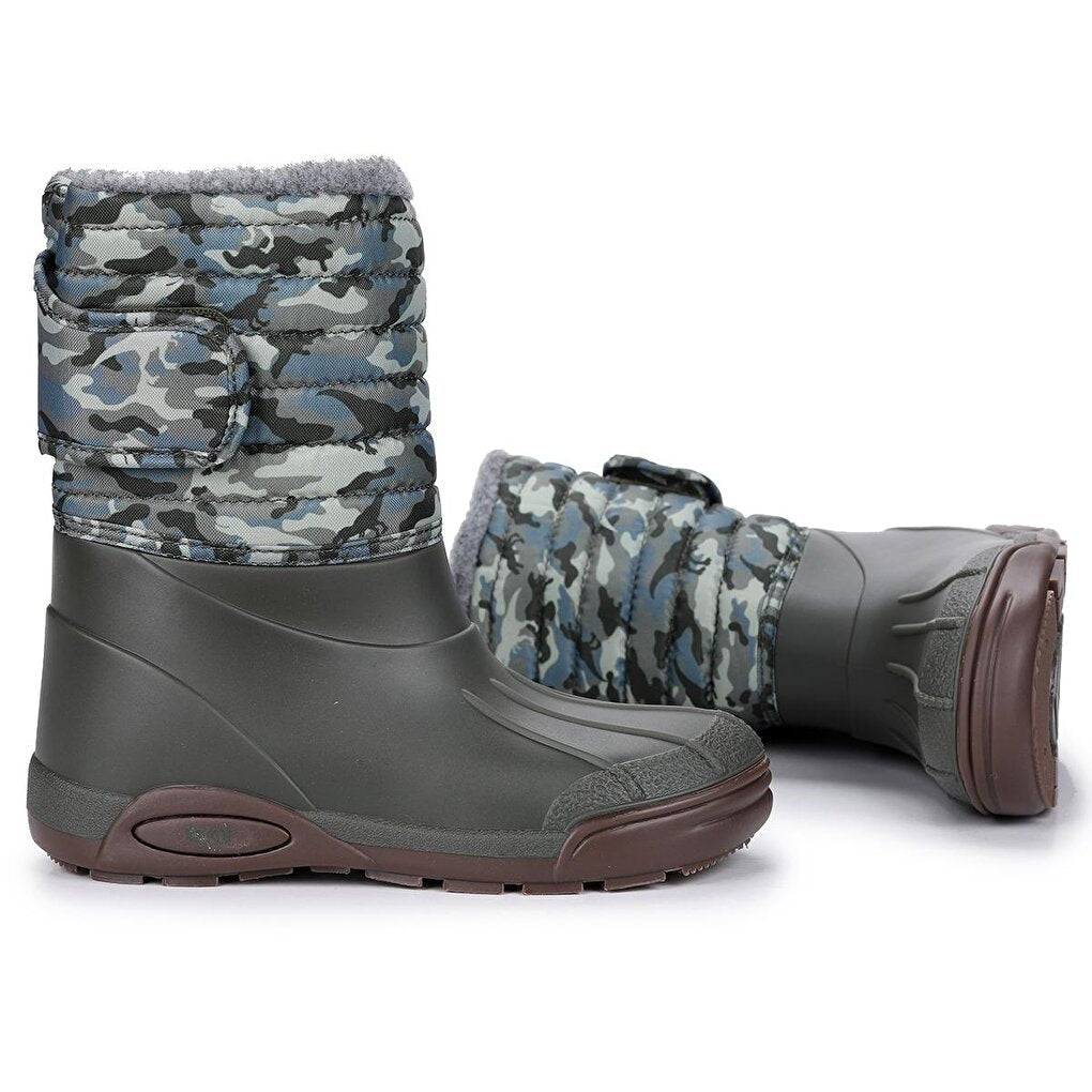 Topo Ski Camo Boy's Waterproof Rain Snow Boots W10210