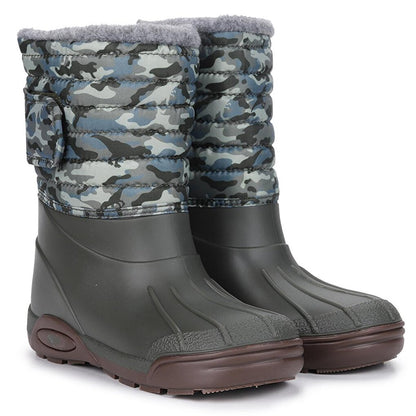 Topo Ski Camo Boy's Waterproof Rain Snow Boots W10210