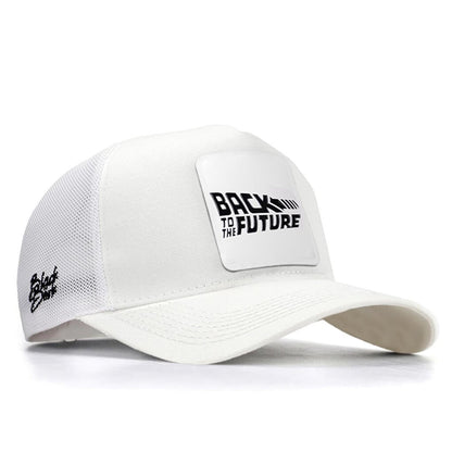 V1 Trucker Back To Future - 1 Unisex White Hat (Cap) with Code Logo