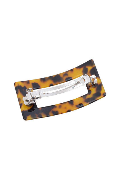 Luxury Acrylic Turtle Back Rectangular Automatic Hair Clip