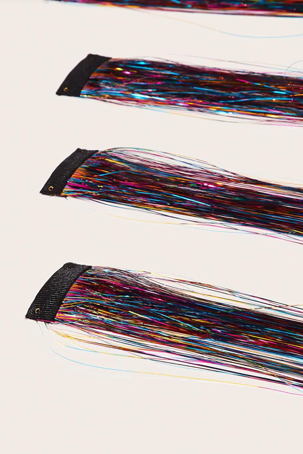 Snap-on Rainbow Hair Glitter Tinsel 2-pack