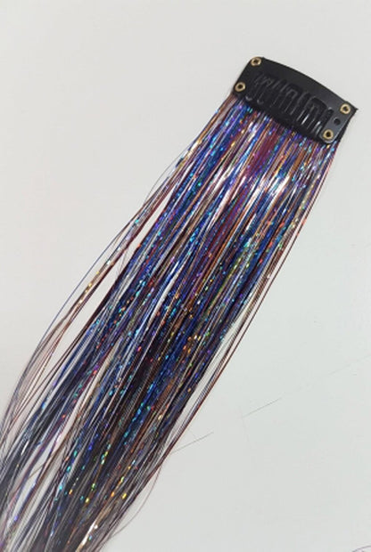 Snap-on Rainbow Hair Glitter Tinsel 2-pack