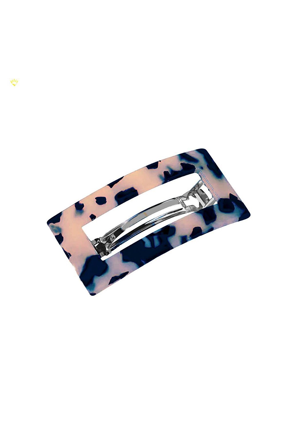 Luxury Acrylic Turtle Back Rectangular Automatic Hair Clip