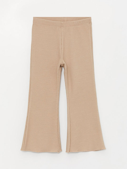 Girl's Wrapped Knitted Lycra Flare Trousers