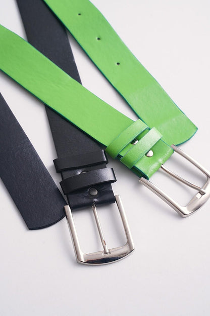 010141 Double Belt - Black - Çağla