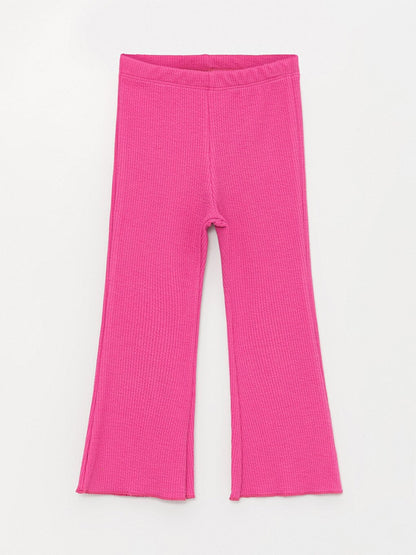 Girl's Wrapped Knitted Lycra Flare Trousers