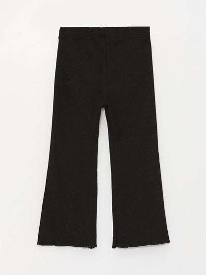 Girl's Wrapped Knitted Lycra Flare Trousers