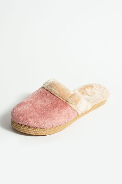 Soft Straw Sole Fur Women's Home Slippers P01-010-23