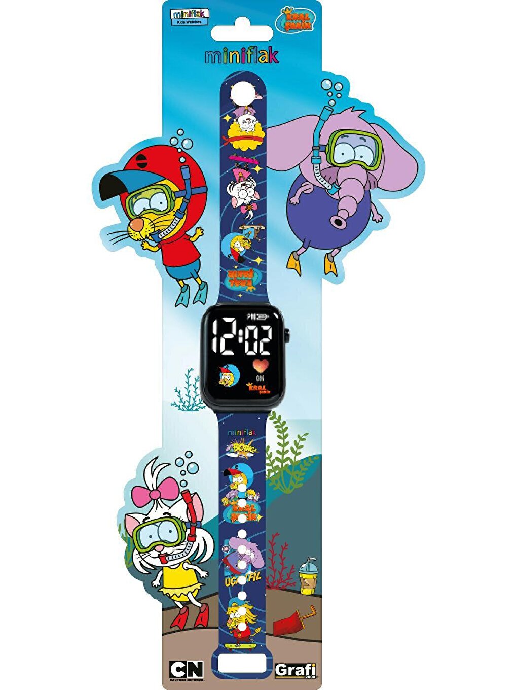 Kral Şakir Licensed KS5090 Blue LED Children's Wristwatch