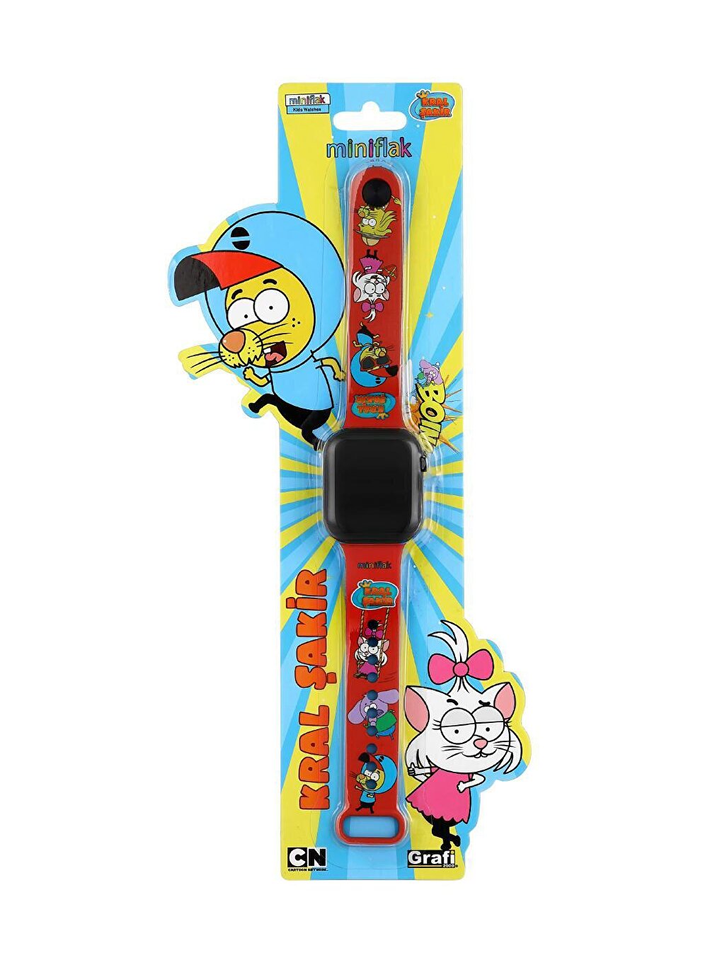 Kral Şakir Licensed KS5089 Red LED Children's Wristwatch