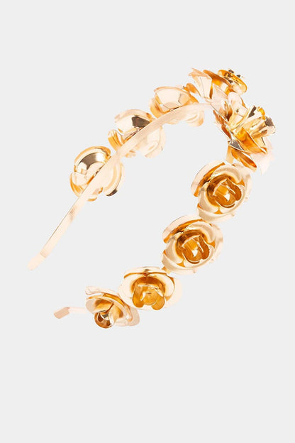 Metal Rose Crown Gold