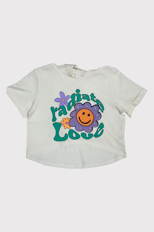 Girl's Short Sleeve Hooded Daisy Love T-Shirt